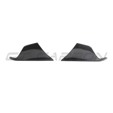 TOYOTA SUPRA 2019+ A90 CARBON FIBRE FRONT BUMPER CORNERS-Accessories-CT CARBON-CT Carbon - High-quality carbon fiber and gloss black aerodynamic parts for premium sports and luxury vehicles.