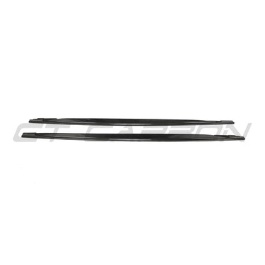 VW GOLF MK8 2020+ R CARBON FIBRE SIDE SKIRTS - V2-Side Skirts-CT CARBON-CT Carbon - High-quality carbon fiber and gloss black aerodynamic parts for premium sports and luxury vehicles.