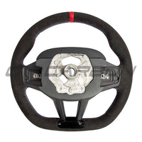 BMW GXX ALCANTARA FLAT BOTTOM STEERING WHEEL WITH HEATING & CARBON FIBRE TRIM
