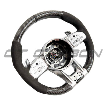 MERCEDES ALCANTARA/CARBON FIBRE PRE-BUILT STEERING WHEEL