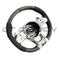 MERCEDES ALCANTARA/CARBON FIBRE PRE-BUILT STEERING WHEEL