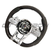 MERCEDES ALCANTARA/CARBON FIBRE PRE-BUILT STEERING WHEEL