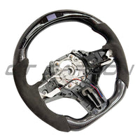 BMW GXX ALCANTARA/CARBON FIBRE/LED FLAT BOTTOM STEERING WHEEL