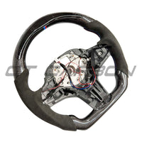 BMW GXX ALCANTARA/CARBON FIBRE FLAT BOTTOM STEERING WHEEL WITH HEATING & LED