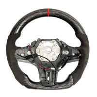 BMW GXX LCI ALCANTARA/CARBON FIBRE FLAT BOTTOM STEERING WHEEL WITH HEATING