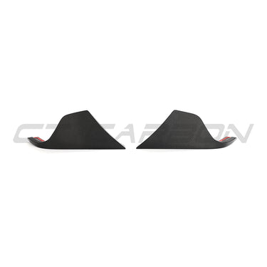 TOYOTA SUPRA 2019+ A90 CARBON FIBRE REAR BUMPER CORNERS-Accessories-CT CARBON-CT Carbon - High-quality carbon fiber and gloss black aerodynamic parts for premium sports and luxury vehicles.