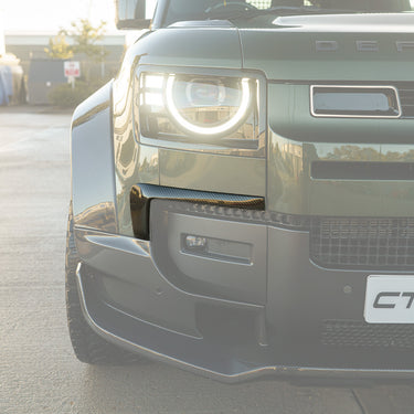 DEFENDER 90/110/130 2020+ CARBON FIBRE FRONT BUMPER TRIM - CT DESIGN