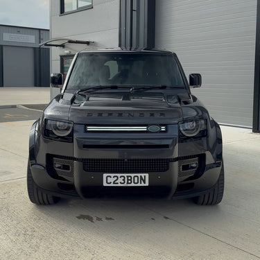 LAND ROVER DEFENDER L663 110 & 90 FRONT GRILLE LED LIGHT-Accessories-BLAK BY CT-CT Carbon - High-quality carbon fiber and gloss black aerodynamic parts for premium sports and luxury vehicles.
