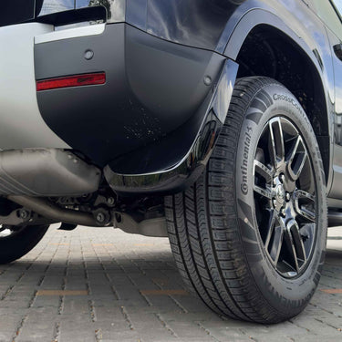 LAND ROVER DEFENDER L663 110 & 90 GLOSS BLACK MUD FLAPS-Accessories-BLAK BY CT-CT Carbon - High-quality carbon fiber and gloss black aerodynamic parts for premium sports and luxury vehicles.