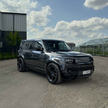 LAND ROVER DEFENDER L663 110 GLOSS BLACK WIDE ARCH FENDERS-Accessories-BLAK BY CT-CT Carbon - High-quality carbon fiber and gloss black aerodynamic parts for premium sports and luxury vehicles.