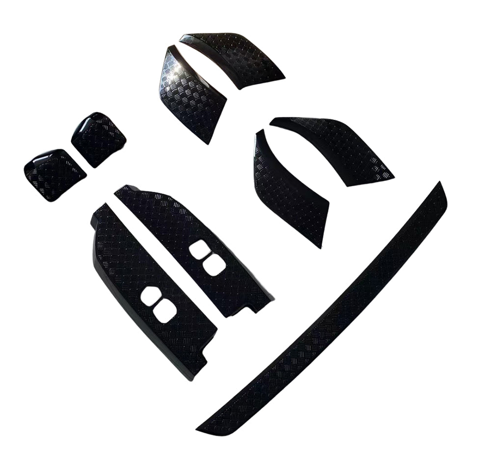 LAND ROVER DEFENDER L663 90 GLOSS BLACK ANTI SCRATCH TRIM SET-Kit-BLAK BY CT-CT Carbon - High-quality carbon fiber and gloss black aerodynamic parts for premium sports and luxury vehicles.