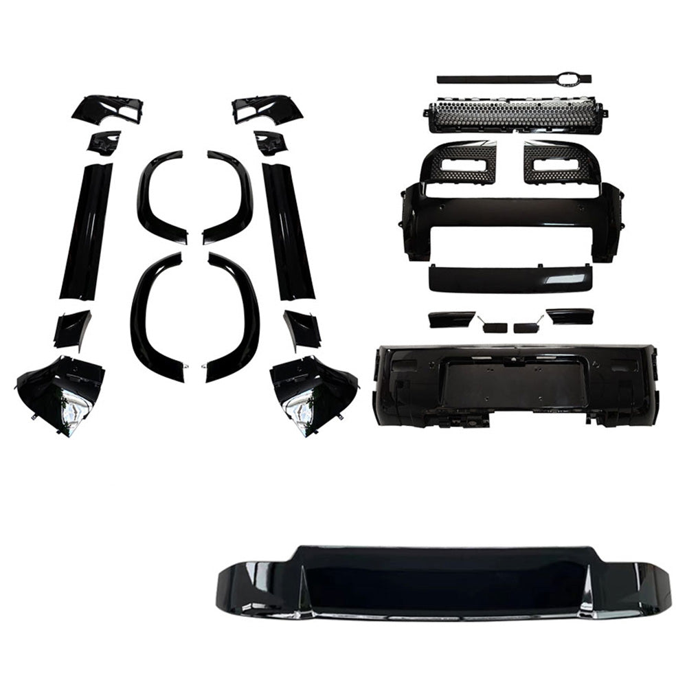 LAND ROVER DEFENDER L663 90 GLOSS BLACK KIT - V2-Kit-BLAK BY CT-CT Carbon - High-quality carbon fiber and gloss black aerodynamic parts for premium sports and luxury vehicles.