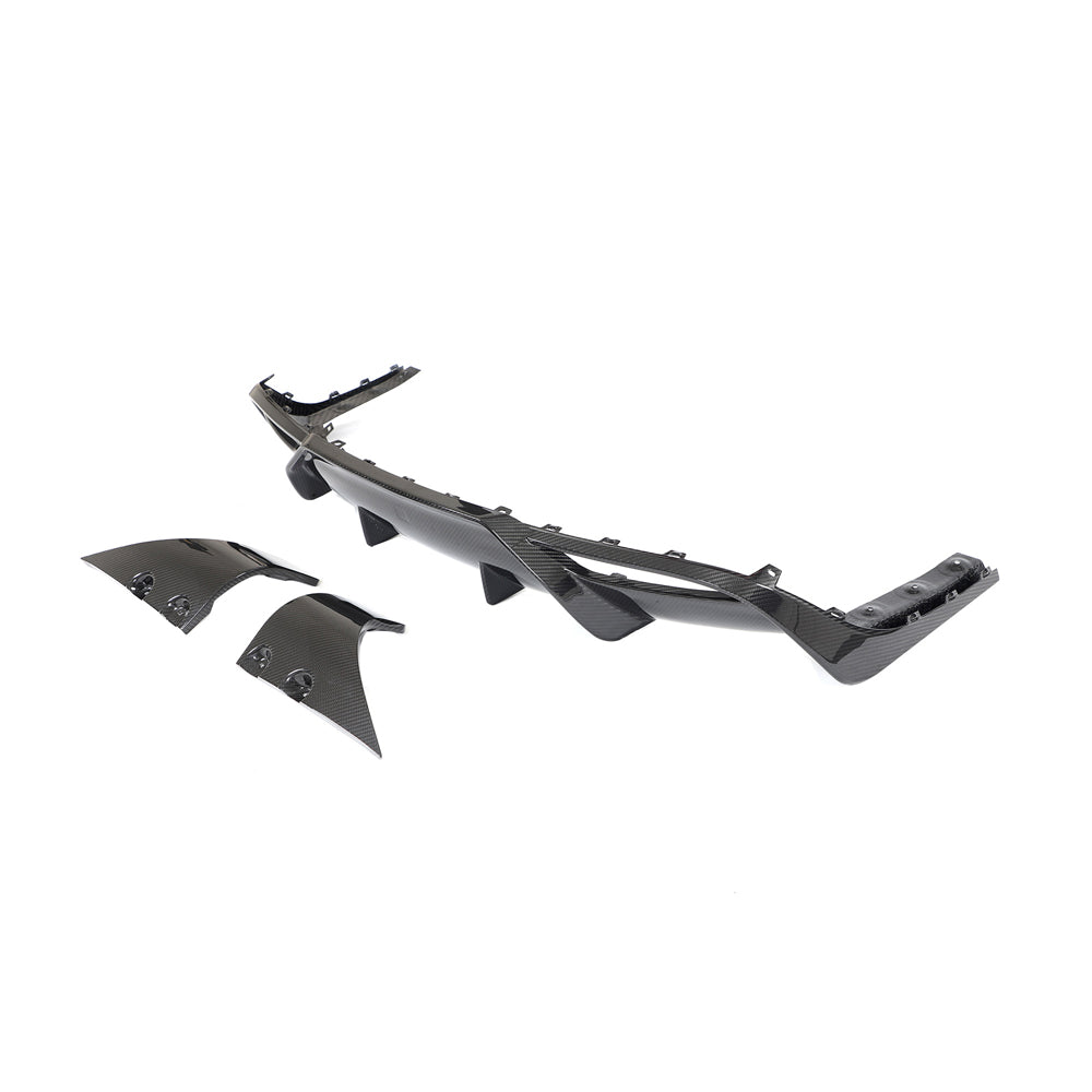 TESLA MODEL 3 2023+ CARBON FIBRE DIFFUSER - V1-Diffuser-CT CARBON-CT Carbon - High-quality carbon fiber and gloss black aerodynamic parts for premium sports and luxury vehicles.