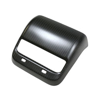 TESLA MODEL 3 & Y 2017-2023 CARBON FIBRE DOOR REAR AC TRIM COVER-Accessories-CT CARBON-CT Carbon - High-quality carbon fiber and gloss black aerodynamic parts for premium sports and luxury vehicles.