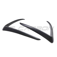 TESLA MODEL 3 2017-2023 MATTE CARBON FIBRE FRONT BUMPER CANARDS-Accessories-CT CARBON-CT Carbon - High-quality carbon fiber and gloss black aerodynamic parts for premium sports and luxury vehicles.