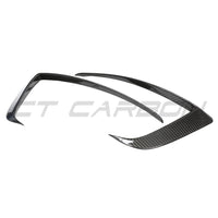 TESLA MODEL S 2021+ CARBON FIBRE FRONT BUMPER CANARDS-Accessories-CT CARBON-CT Carbon - High-quality carbon fiber and gloss black aerodynamic parts for premium sports and luxury vehicles.