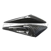 TESLA MODEL S 2021+ CARBON FIBRE SIDE CAMERA COVER ADD ON-Accessories-CT CARBON-CT Carbon - High-quality carbon fiber and gloss black aerodynamic parts for premium sports and luxury vehicles.