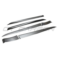 TESLA MODEL S 2021+ MATTE CARBON FIBRE DOOR TRIM ADD ON-Accessories-CT CARBON-CT Carbon - High-quality carbon fiber and gloss black aerodynamic parts for premium sports and luxury vehicles.