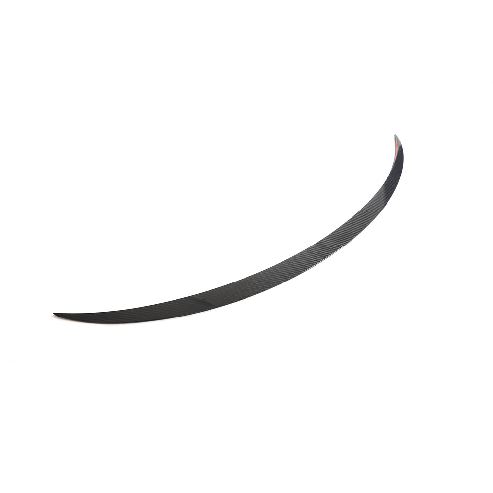 TESLA MODEL 3 2023+ CARBON FIBRE SPOILER - V1-Spoiler-CT CARBON-CT Carbon - High-quality carbon fiber and gloss black aerodynamic parts for premium sports and luxury vehicles.