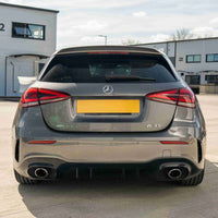 MERCEDES A-CLASS A35 W177 2018+ GLOSS BLACK REAR BUMPER CORNERS