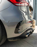 MERCEDES A-CLASS A35 W177 2018+ GLOSS BLACK REAR BUMPER CORNERS