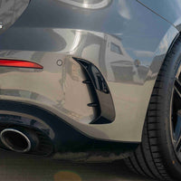 MERCEDES A-CLASS A35 W177 2018+ GLOSS BLACK REAR BUMPER CORNERS
