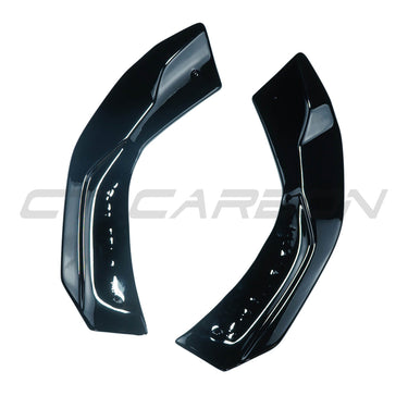 MERCEDES A-CLASS W177 2018+ GLOSS BLACK REAR BUMPER CORNERS-Accessories-BLAK BY CT-CT Carbon - High-quality carbon fiber and gloss black aerodynamic parts for premium sports and luxury vehicles.
