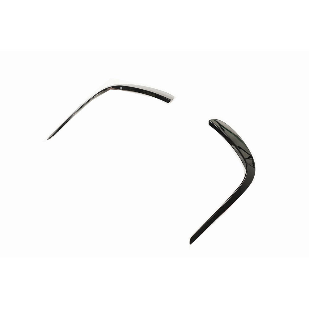 MERCEDES C238 2020+ E-CLASS COUPE FACELIFT FRONT BUMPER TRIM-Accessories-BLAK BY CT-CT Carbon - High-quality carbon fiber and gloss black aerodynamic parts for premium sports and luxury vehicles.