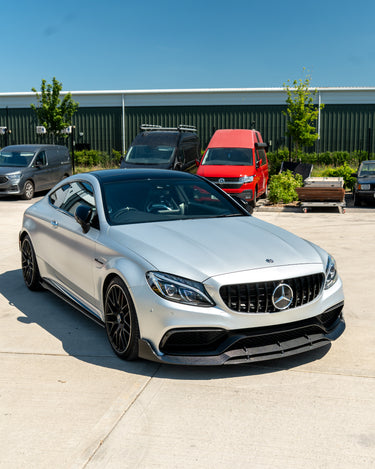 MERCEDES W205 C63 & C63S COUPE 2DR & SALOON 4DR CARBON SIDE SKIRTS - D STYLE-Side Skirts-CT CARBON-CT Carbon - High-quality carbon fiber and gloss black aerodynamic parts for premium sports and luxury vehicles.