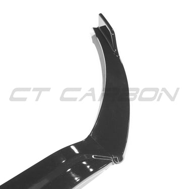 MERCEDES W118 CLA GLOSS BLACK SPLITTER - B STYLE-Splitter-BLAK BY CT-CT Carbon - High-quality carbon fiber and gloss black aerodynamic parts for premium sports and luxury vehicles.