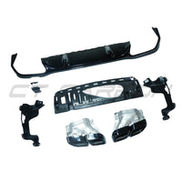 DIFFUSEUR ET EMBOUTS NOIRS BRILLANTS POUR MERCEDES W213 2020-2023 CLASSE E