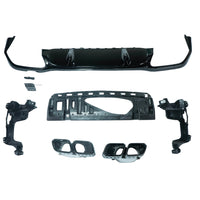 DIFFUSEUR ET EMBOUTS NOIRS BRILLANTS POUR MERCEDES W213 2020-2023 CLASSE E