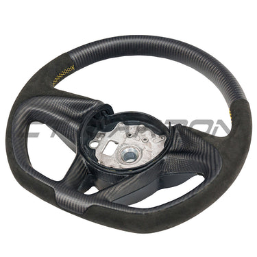 MCLAREN CARBON FIBRE & ALCANTARA CUSTOM STEERING WHEEL-Custom Steering Wheels-CT CARBON-CT Carbon - High-quality carbon fiber and gloss black aerodynamic parts for premium sports and luxury vehicles.
