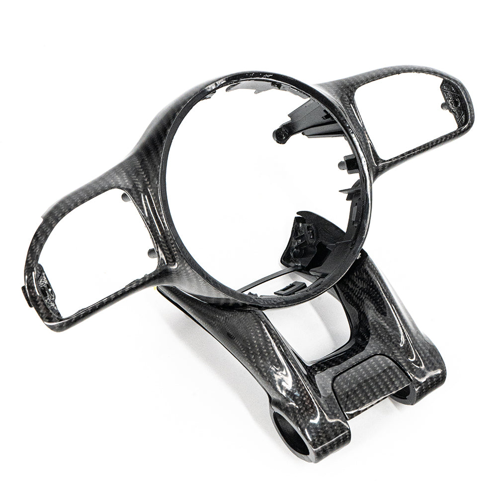 MERCEDES AMG 2016+ CARBON FIBRE STEERING WHEEL TRIM-Accessories-CT CARBON-CT Carbon - High-quality carbon fiber and gloss black aerodynamic parts for premium sports and luxury vehicles.