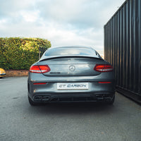 MERCEDES C-CLASS COUPE W205 GLOSS BLACK DIFFUSER & TIPS