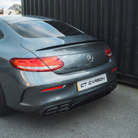 MERCEDES C-CLASS COUPE W205 GLOSS BLACK DIFFUSER & TIPS