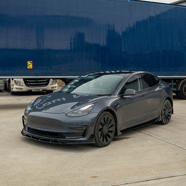 TESLA MODEL 3 FULL GLOSS BLACK KIT - BLAK BY CT CARBON-Kit-BLAK BY CT-CT Carbon - High-quality carbon fiber and gloss black aerodynamic parts for premium sports and luxury vehicles.
