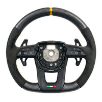LAMBORGHINI URUS CARBON FIBRE / ALCANTARA FLAT BOTTOM CUSTOM STEERING WHEEL
