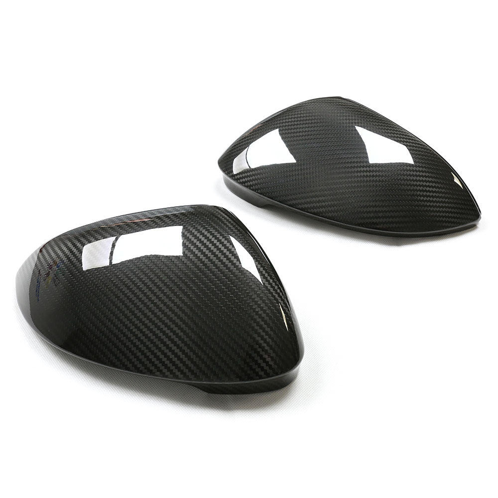 VOLKSWAGEN GOLF MK8 CARBON FIBRE MIRRORS - WITH LANE ASSIST-Mirrors-CT CARBON-CT Carbon - High-quality carbon fiber and gloss black aerodynamic parts for premium sports and luxury vehicles.