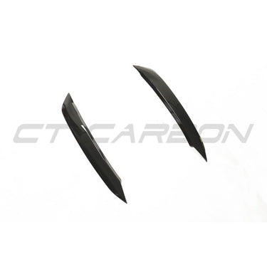 VOLKSWAGEN POLO MK6 GLOSS BLACK HEADLIGHT EYEBROWS-Accessories-BLAK BY CT-CT Carbon - High-quality carbon fiber and gloss black aerodynamic parts for premium sports and luxury vehicles.