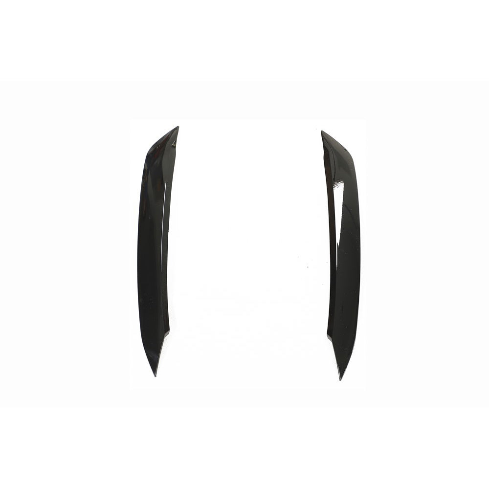 VOLKSWAGEN POLO MK6 GLOSS BLACK HEADLIGHT EYEBROWS-Accessories-BLAK BY CT-CT Carbon - High-quality carbon fiber and gloss black aerodynamic parts for premium sports and luxury vehicles.