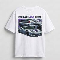 FERRARI PISTA GRAPHIC T-SHIRT - WHITE