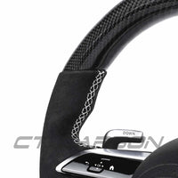MERCEDES BENZ 2022+ AMG CARBON FIBRE / ALCANTARA CUSTOM STEERING WHEEL