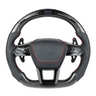 AUDI A6/S6/RS6 & A7/S7/RS7 C8 CARBON FIBRE / LEATHER LED FLAT BOTTOM CUSTOM STEERING WHEEL