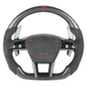 AUDI A6/S6/RS6 & A7/S7/RS7 C8 CARBON FIBRE / ALCANTARA GLOSS BLACK FLAT BOTTOM CUSTOM STEERING WHEEL