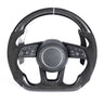 AUDI B9 & 8V 2016-2024 CARBON FIBRE / ALCANTARA FLAT BOTTOM CUSTOM STEERING WHEEL