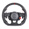 AUDI B9 & 8V 2016-2024 CARBON FIBRE / LEATHER FLAT BOTTOM CUSTOM STEERING WHEEL