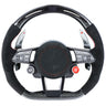 AUDI R8/TT CARBON FIBRE / ALCANTARA LED FLAT BOTTOM CUSTOM STEERING WHEEL