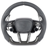 AUDI RSQ3/RSQ5/RSQ8 PERFORATED LEATHER / CARBON FIBRE FLAT BOTTOM CUSTOM STEERING WHEEL