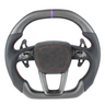 AUDI RSQ3/RSQ5/RSQ8 CARBON FIBRE / LEATHER FLAT TOP AND BOTTOM CUSTOM STEERING WHEEL